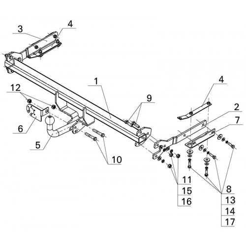 Фаркоп Avtos на NISSAN Juke 2010- Арт.NS 26