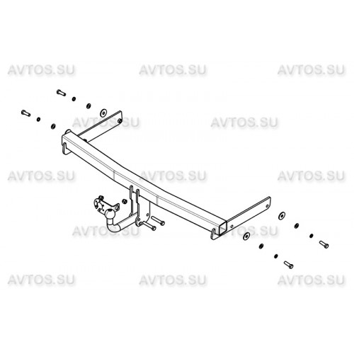 Фаркоп Avtos на VOLKSWAGEN Passat B6 2005-2010 Арт.VW 24